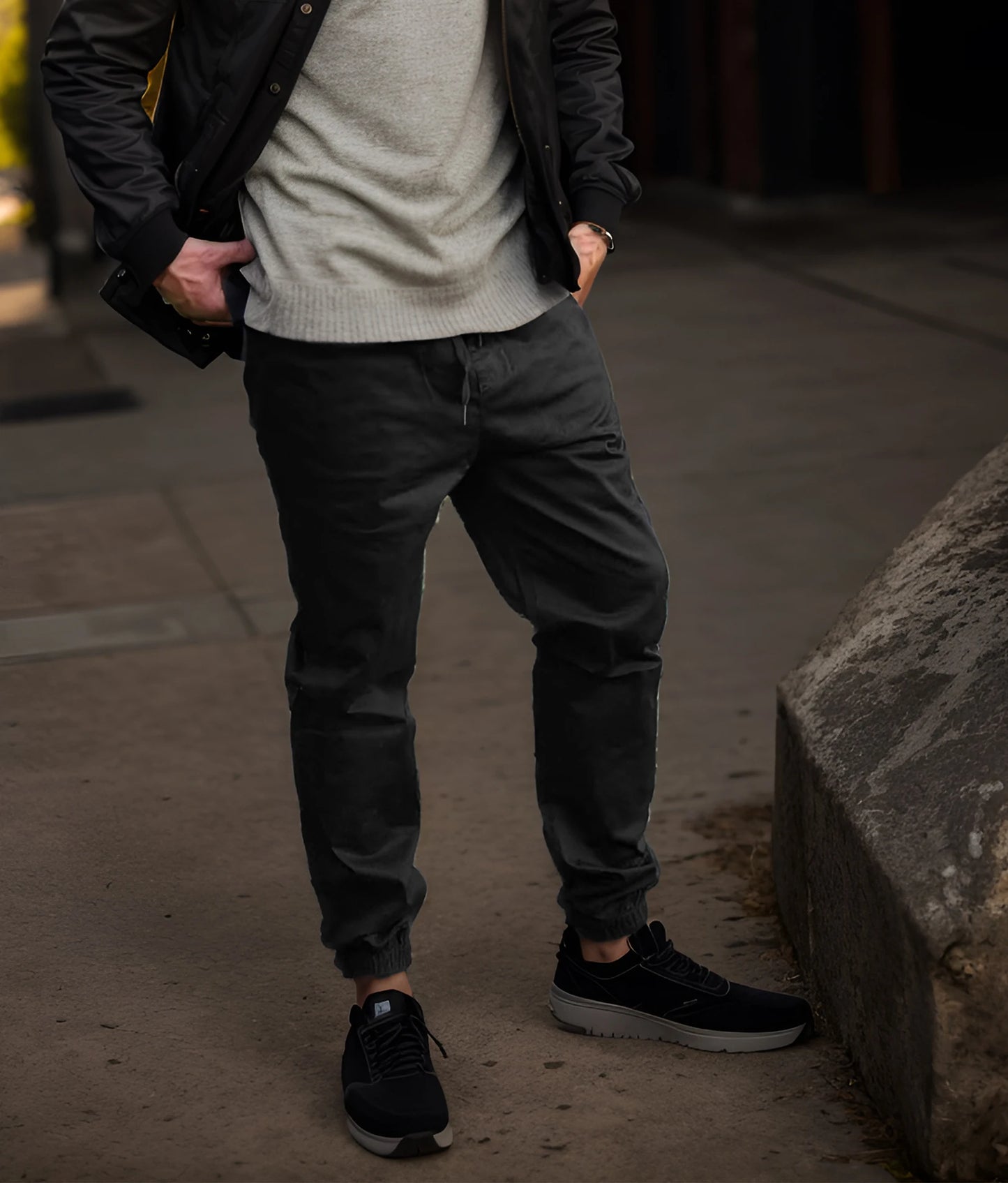 Hainan Mens Jogger Pants Drawstring Casual Comfort Wear