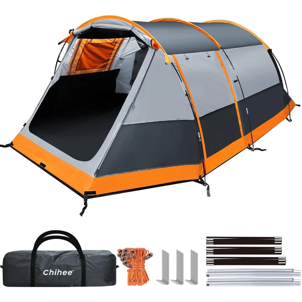 Camping Tunnel Tent 4 Person Family Weatherproof Shelter