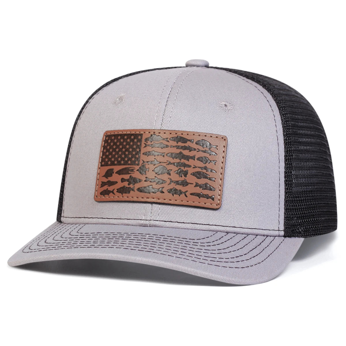 Zhejiang Little Fish Flag Leather Label Baseball Cap