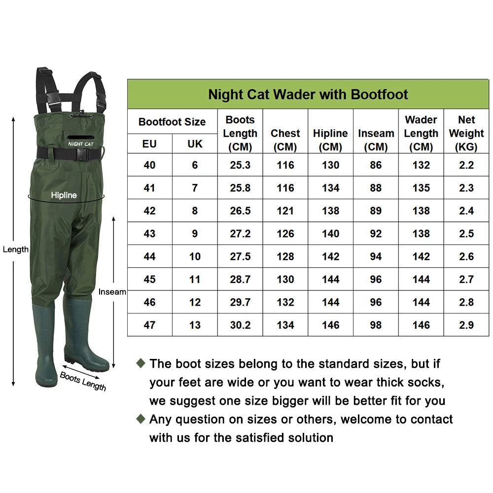 Lightweight Breathable Waterproof Chest Fishing Waders Boots