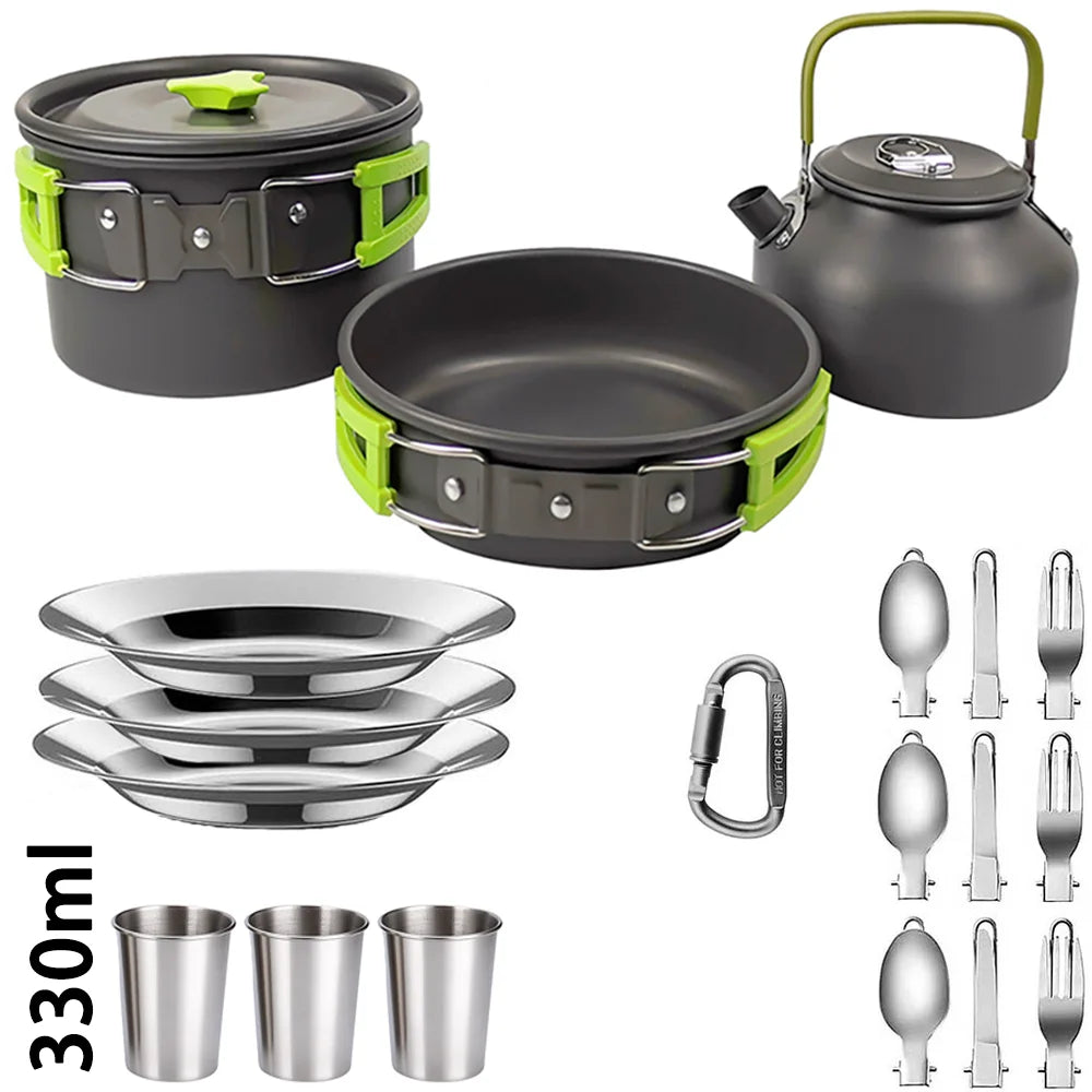 LISM Camping Cookware Set Nonstick Travel Outdoor Picnic