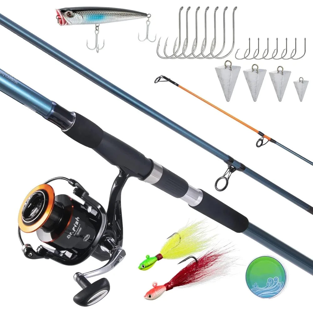 Hign-concerned Surf Rod And Reel Combo Saltwater Gear
