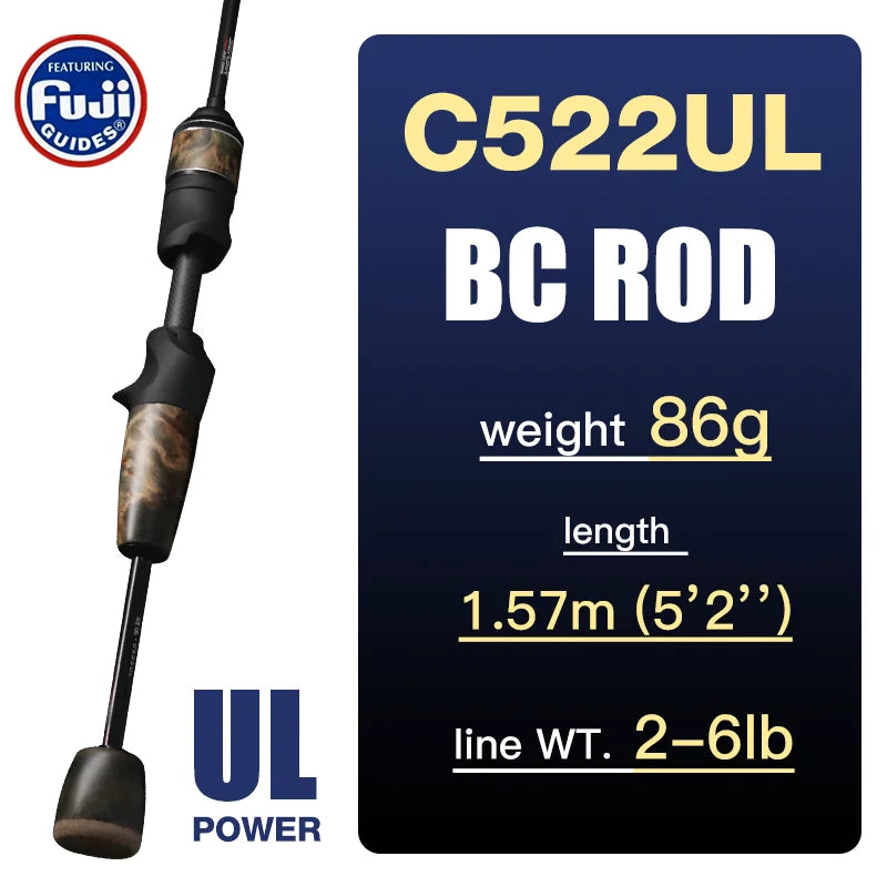SeaSir Ultralight Carbon Spinning Baitcasting Rod Series