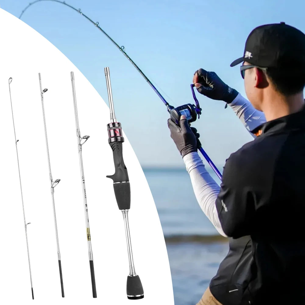 Hign-Concerned Ultralight Carbon Baitcasting Fishing Rod Portable