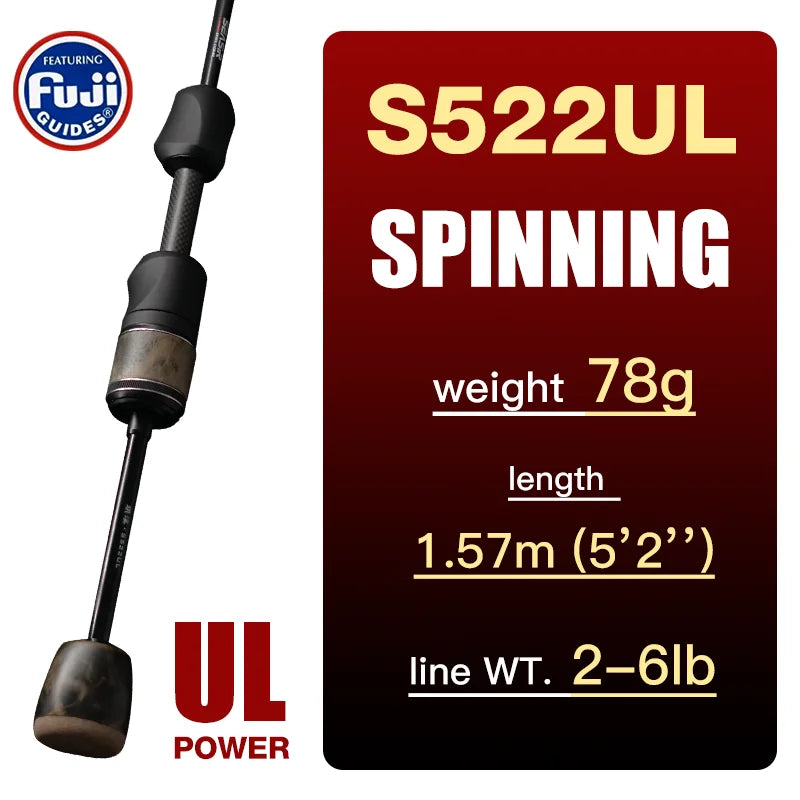 SeaSir Ultralight Carbon Spinning Baitcasting Rod Series