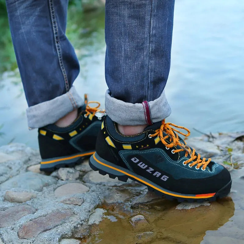 DWZRGCN Waterproof Hiking Shoes Men Climbing Sneakers