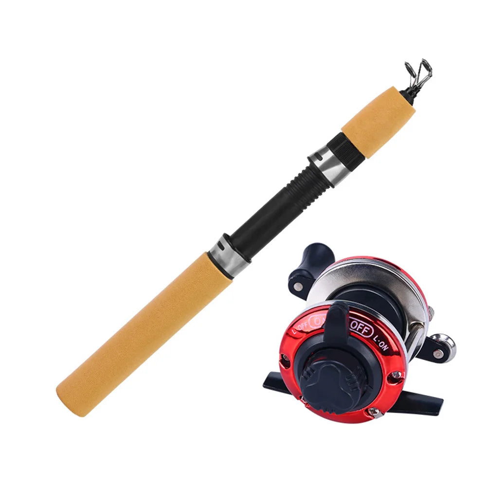 Carbon Fiber Ice Fishing Rod And Reel Set Telescoping Kit