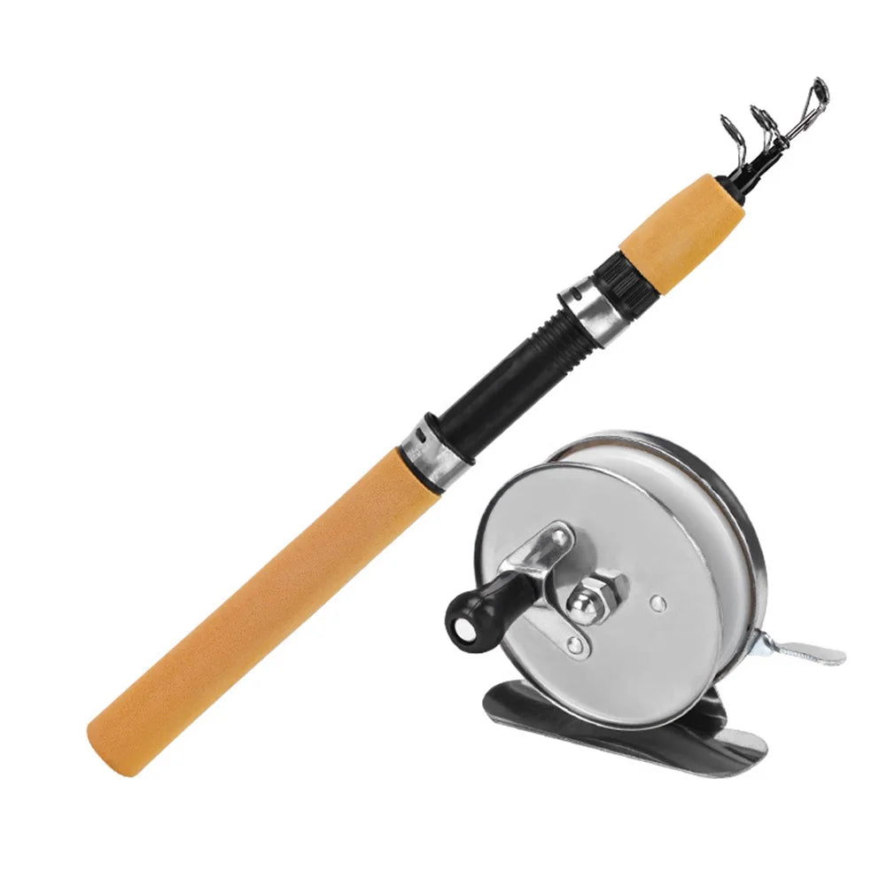 Carbon Fiber Ice Fishing Rod And Reel Set Telescoping Kit