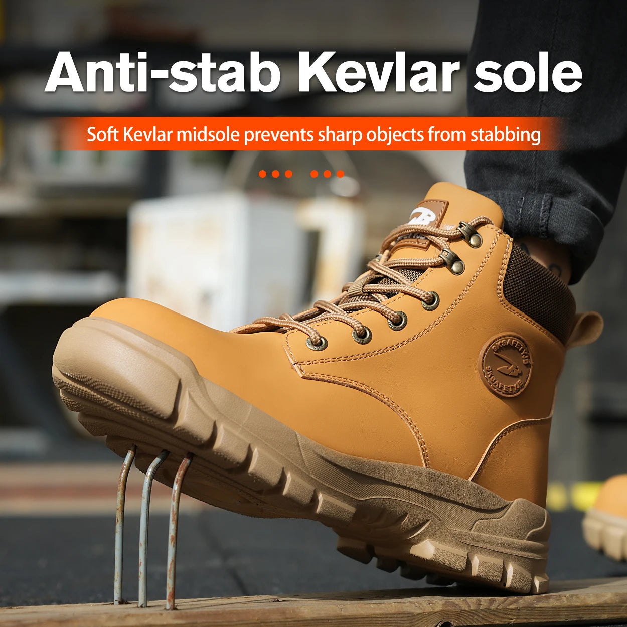JD Performance Gear High Top PU Safety Shoes Anti Puncture