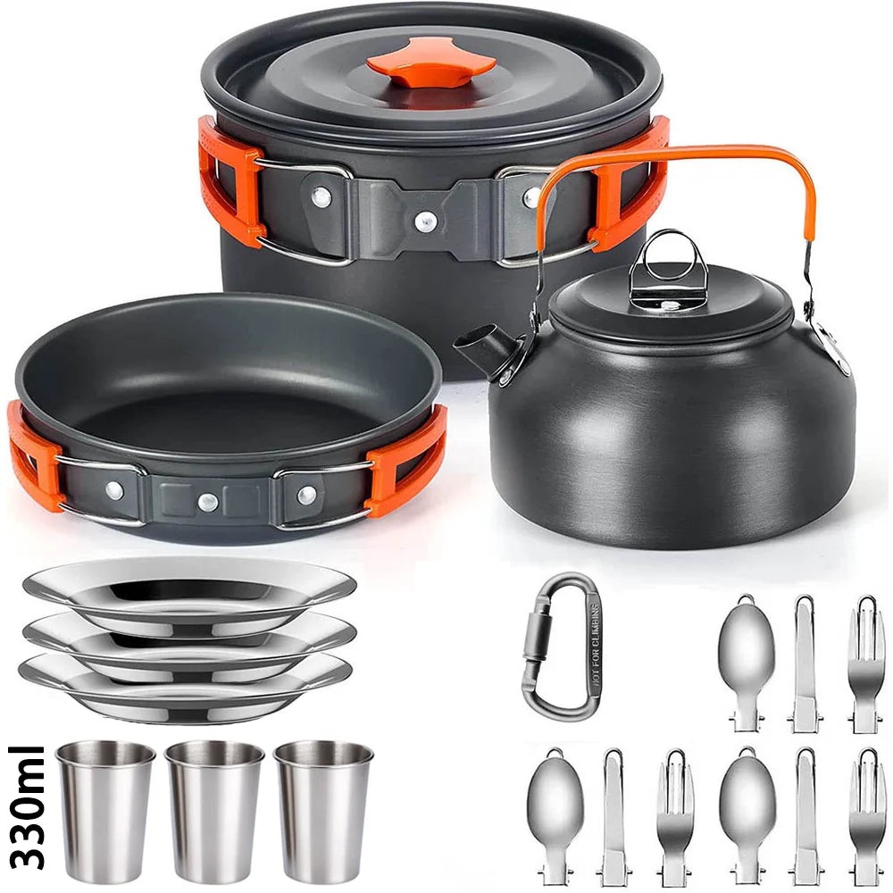 LISM Camping Cookware Set Nonstick Travel Outdoor Picnic