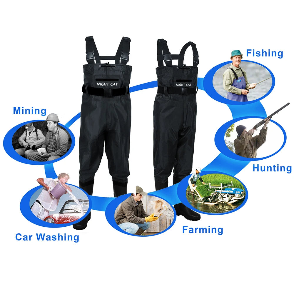 Breathable Waterproof Chest Nylon Fishing Waders Men