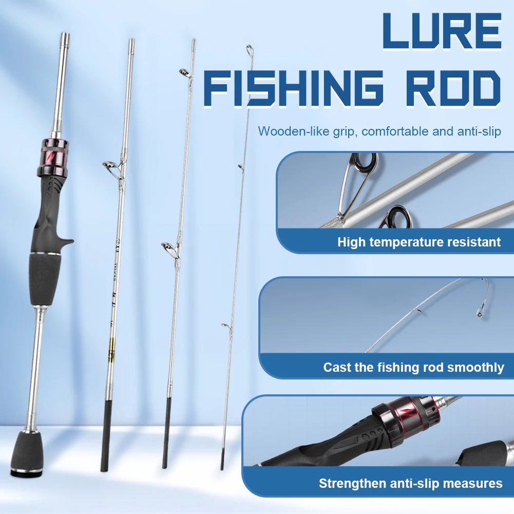Hign-Concerned Ultralight Carbon Baitcasting Fishing Rod Portable