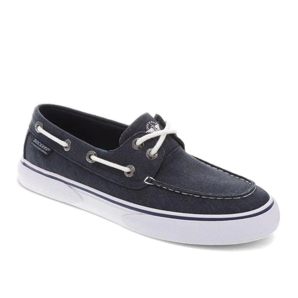 Dockers Men Rowe Canvas Boat Shoe Lace Up Casual Shoes