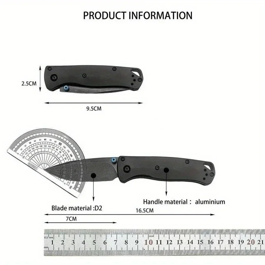 JD Performance Gear 533BK2 Mini Bugout Folding Knife D2