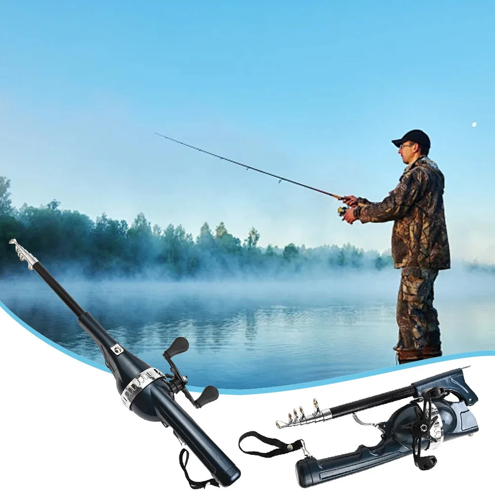 Portable Telescopic Fishing Rod With Reel Carbon Fiber