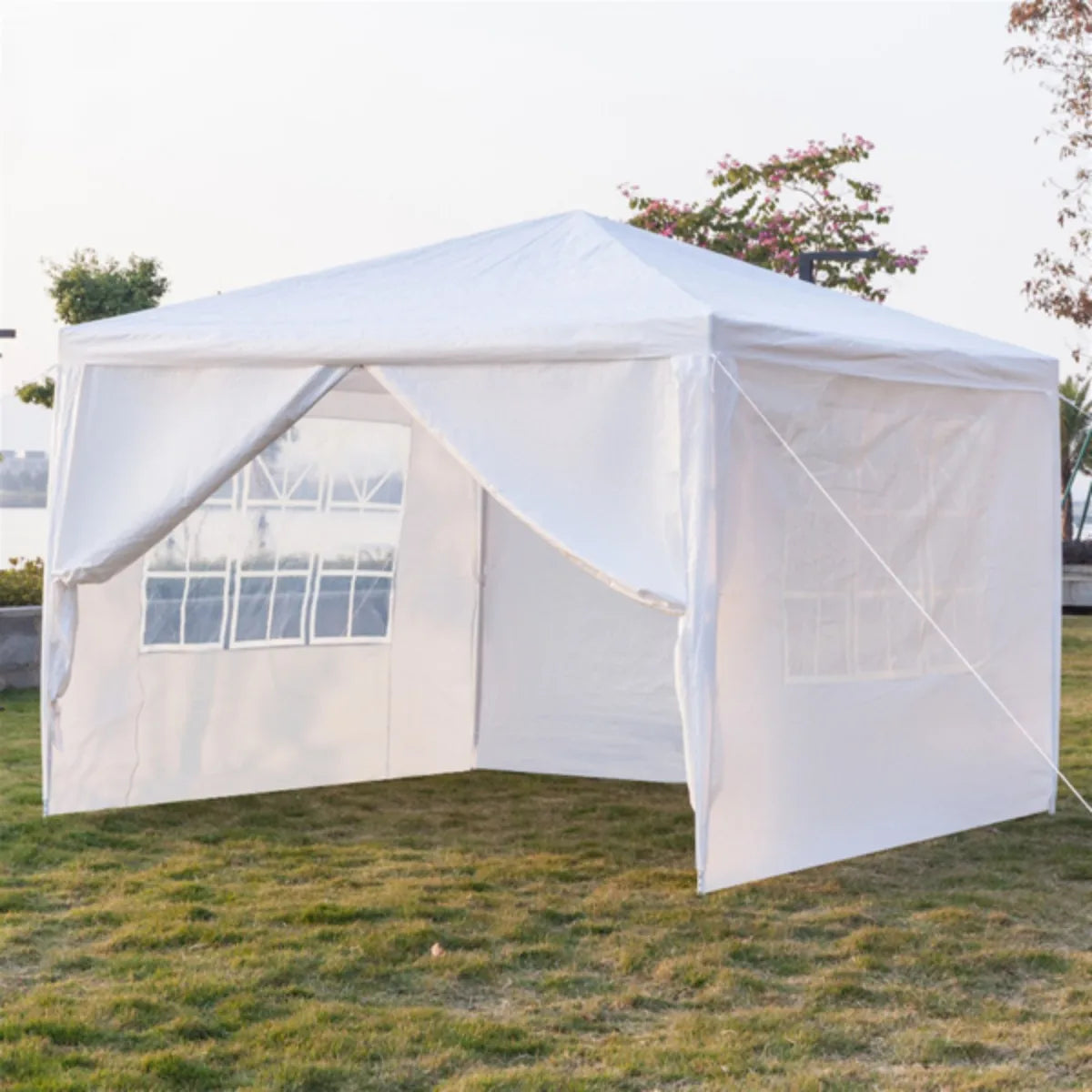 Outdoor Tent Sidewall Camping Curtain With Window Waterproof