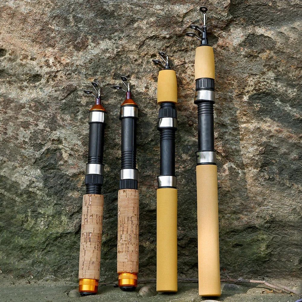 Carbon Fiber Ice Fishing Rod And Reel Set Telescoping Kit