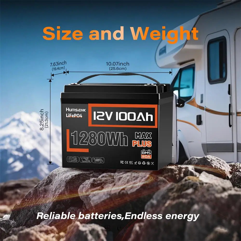 JD Performance Gear Humsienk LiFePO4 12V 100Ah Battery
