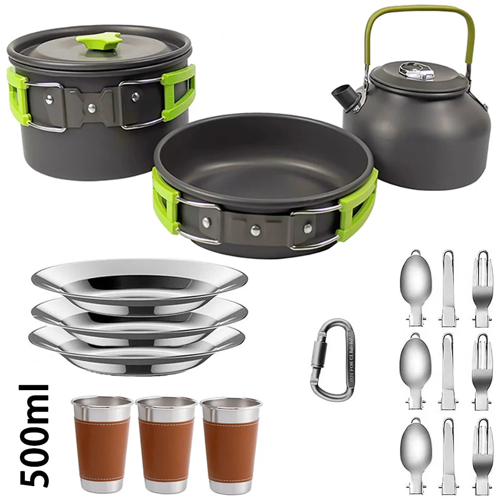 LISM Camping Cookware Set Nonstick Travel Outdoor Picnic