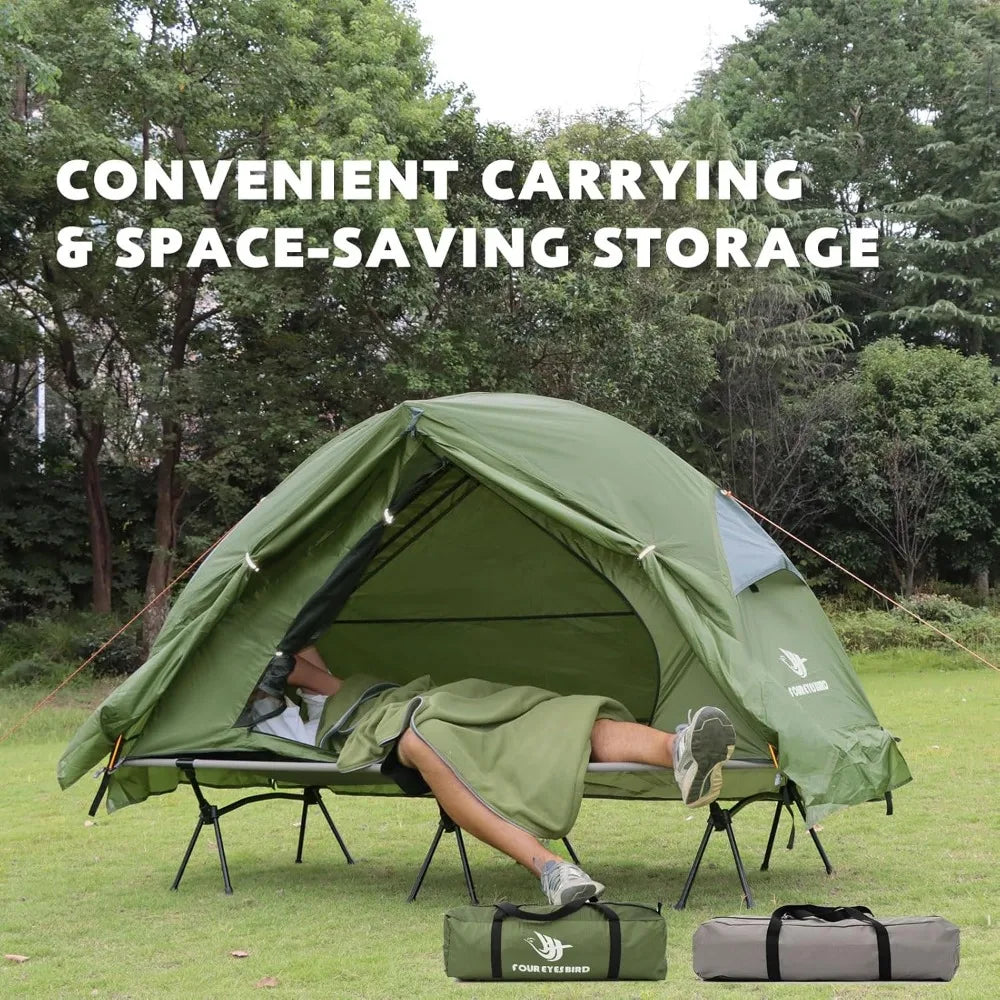 Building Four In One Camping Cot Tent Foldable Elevated Bed