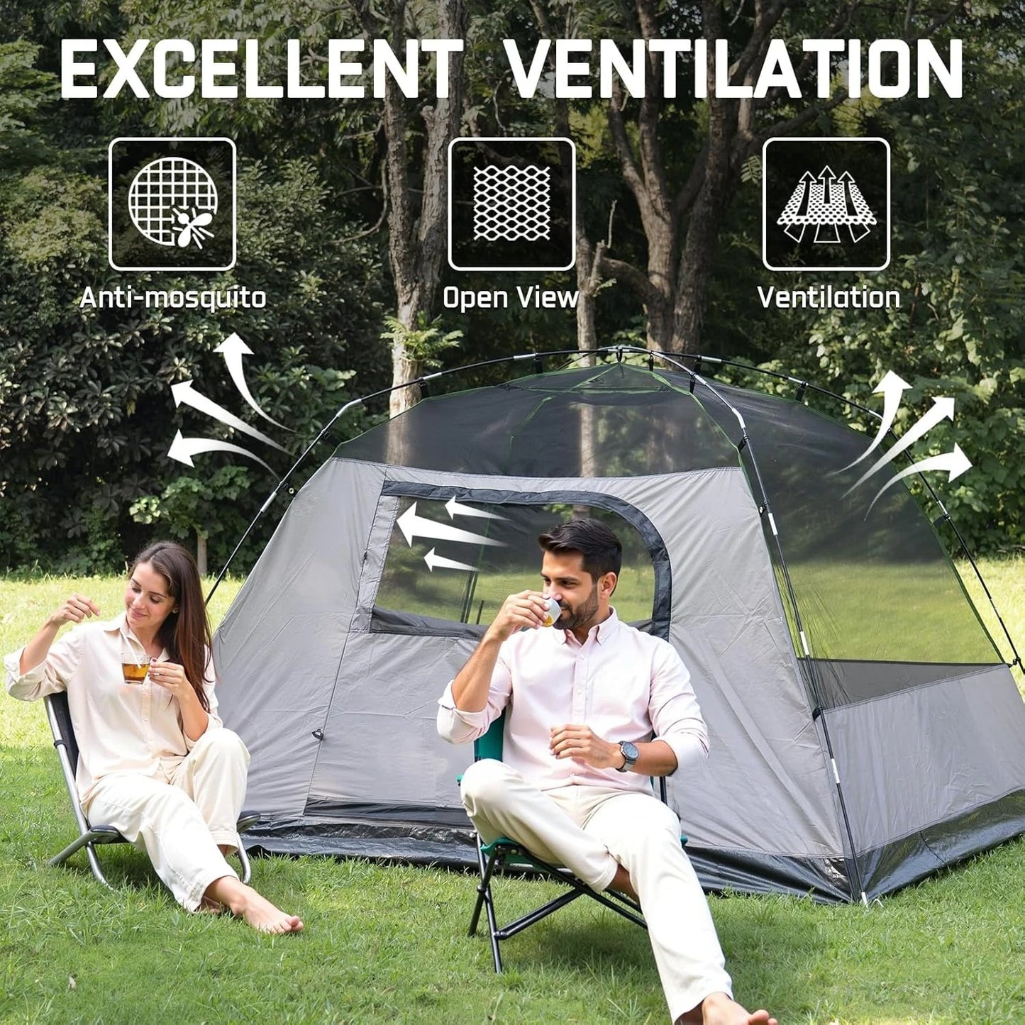 Hign Concerned Camping Tent Waterproof Rainfly Easy Setup