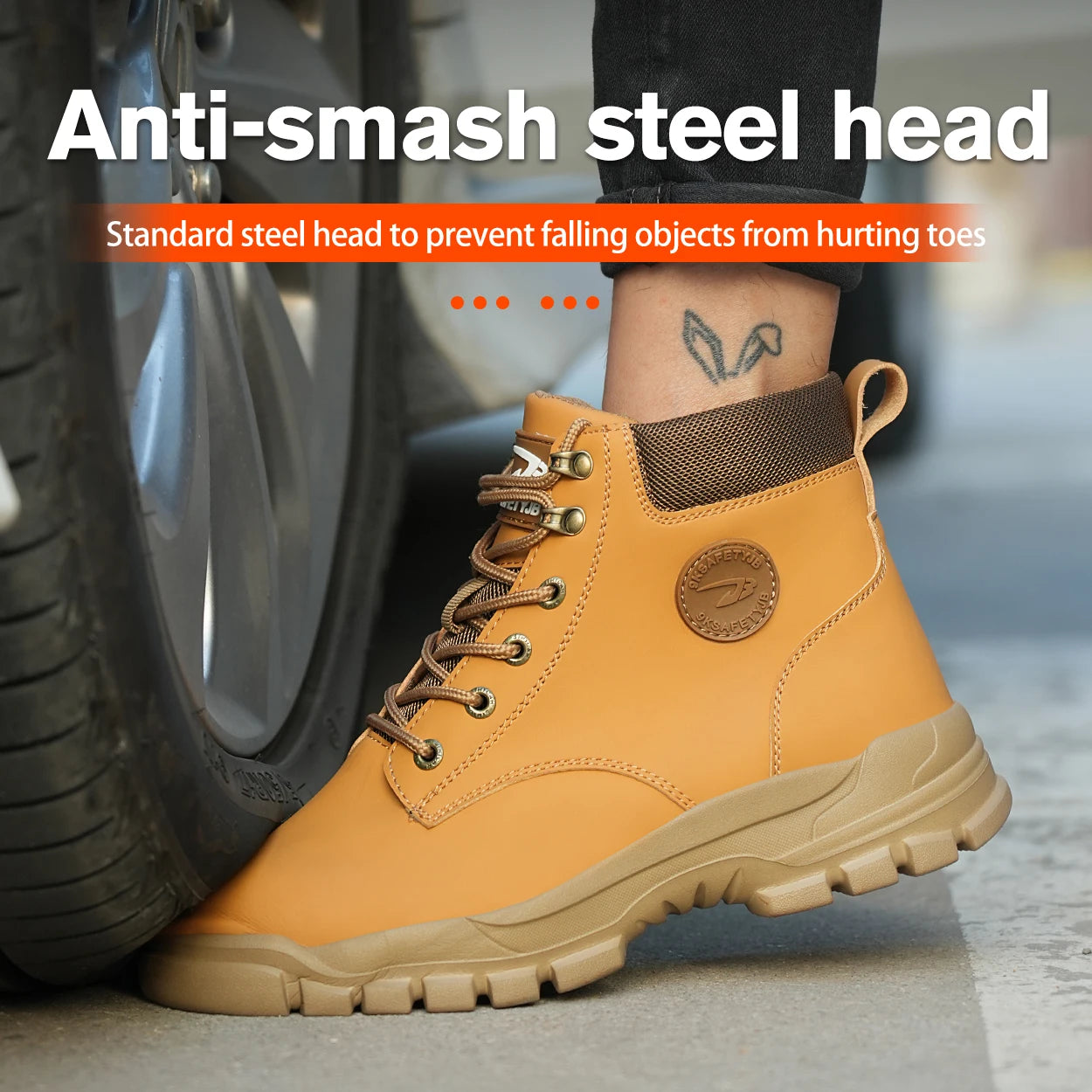 JD Performance Gear High Top PU Safety Shoes Anti Puncture