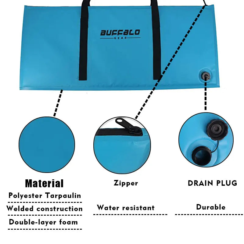 JD Performance Gear Insulated Fishing Cooler Bag With Drain