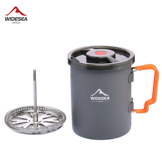 Widesea Camping Coffee Pot With French Press Outdoor Cup Mug