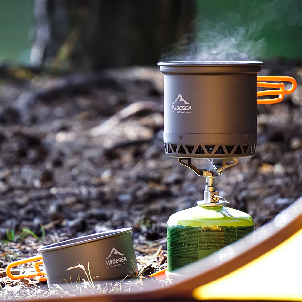 Widesea Outdoor Camping Cookware Set Pot And Kettle