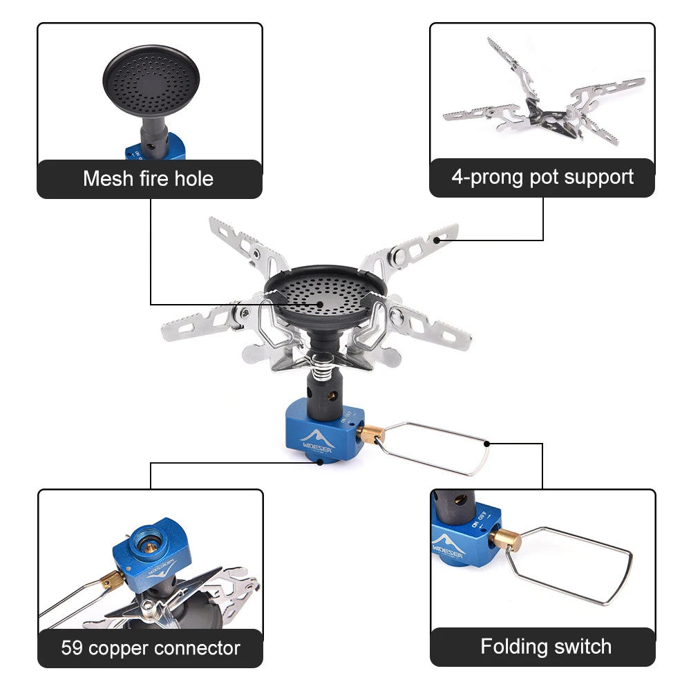 Widesea Gas Burner Camping Stove 3300W Portable Outdoor Kitchen