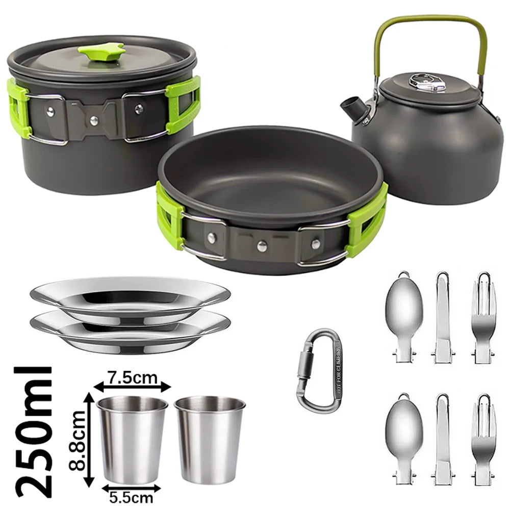LISM Camping Cookware Set Nonstick Travel Outdoor Picnic