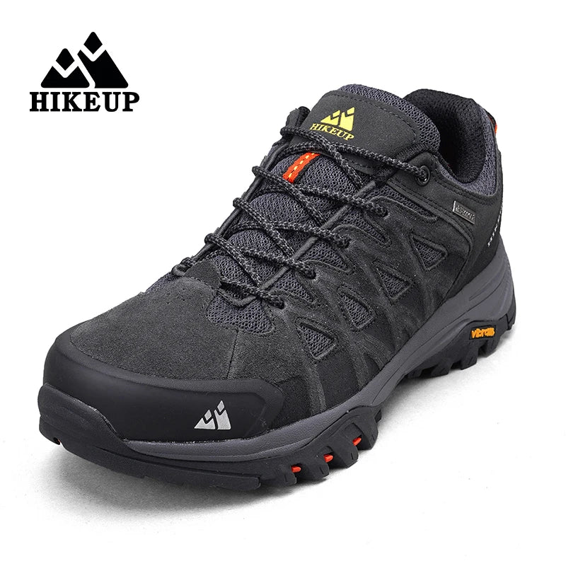 HIKEUP Mens Hiking Shoes Breathable Lace Up Trek Sneakers