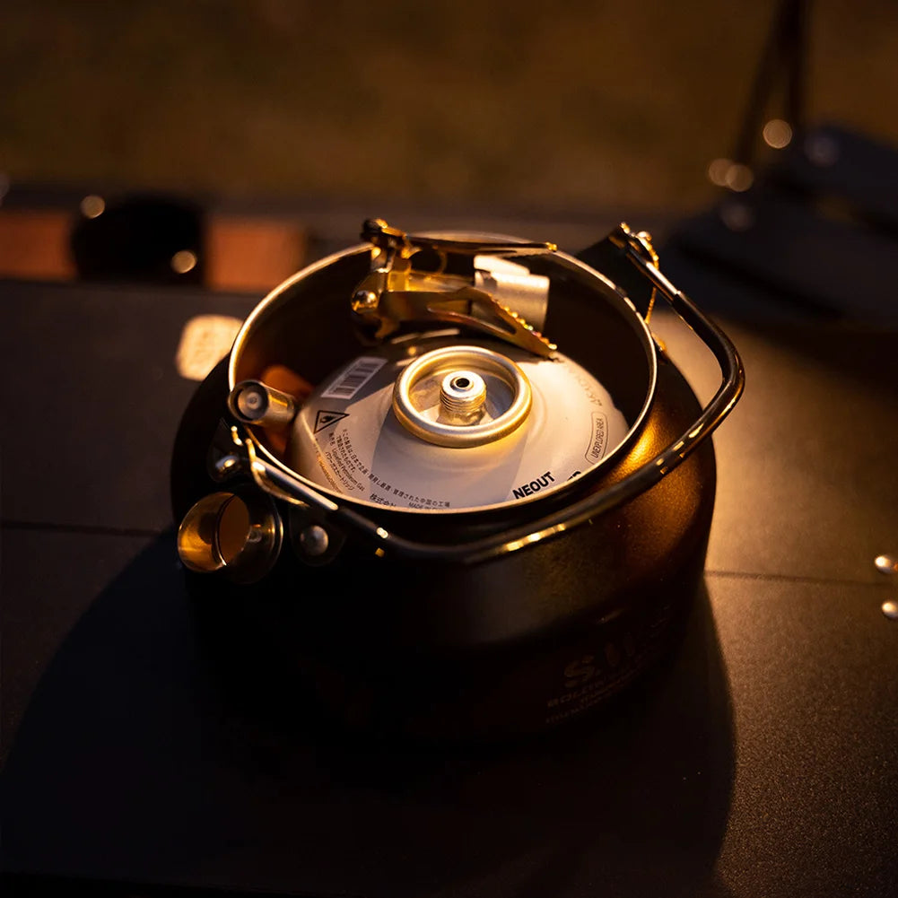 Outdoor Camping Stainless Steel Kettle With Smooth Grip