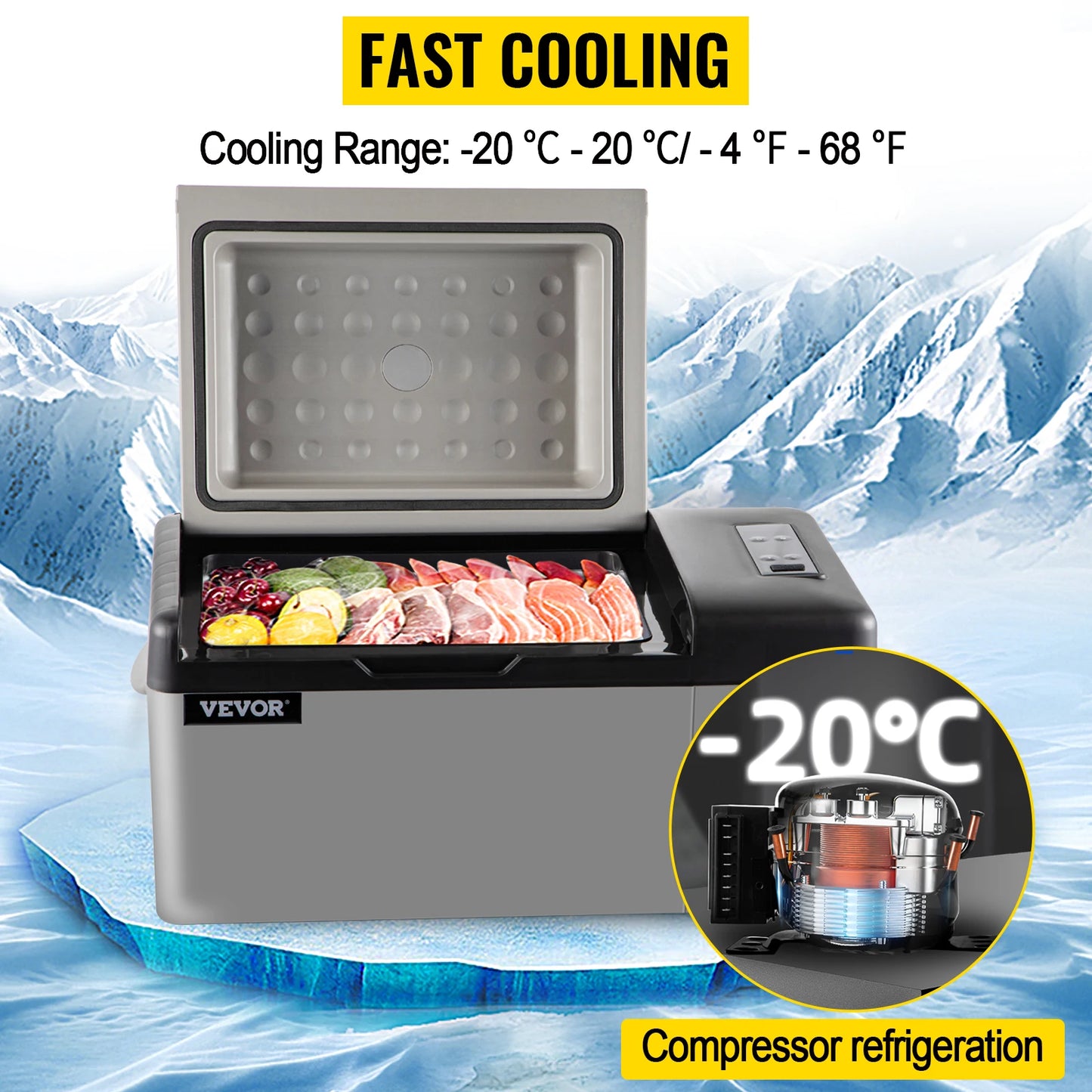 JD Performance Gear SucceBuy Portable Car Refrigerator