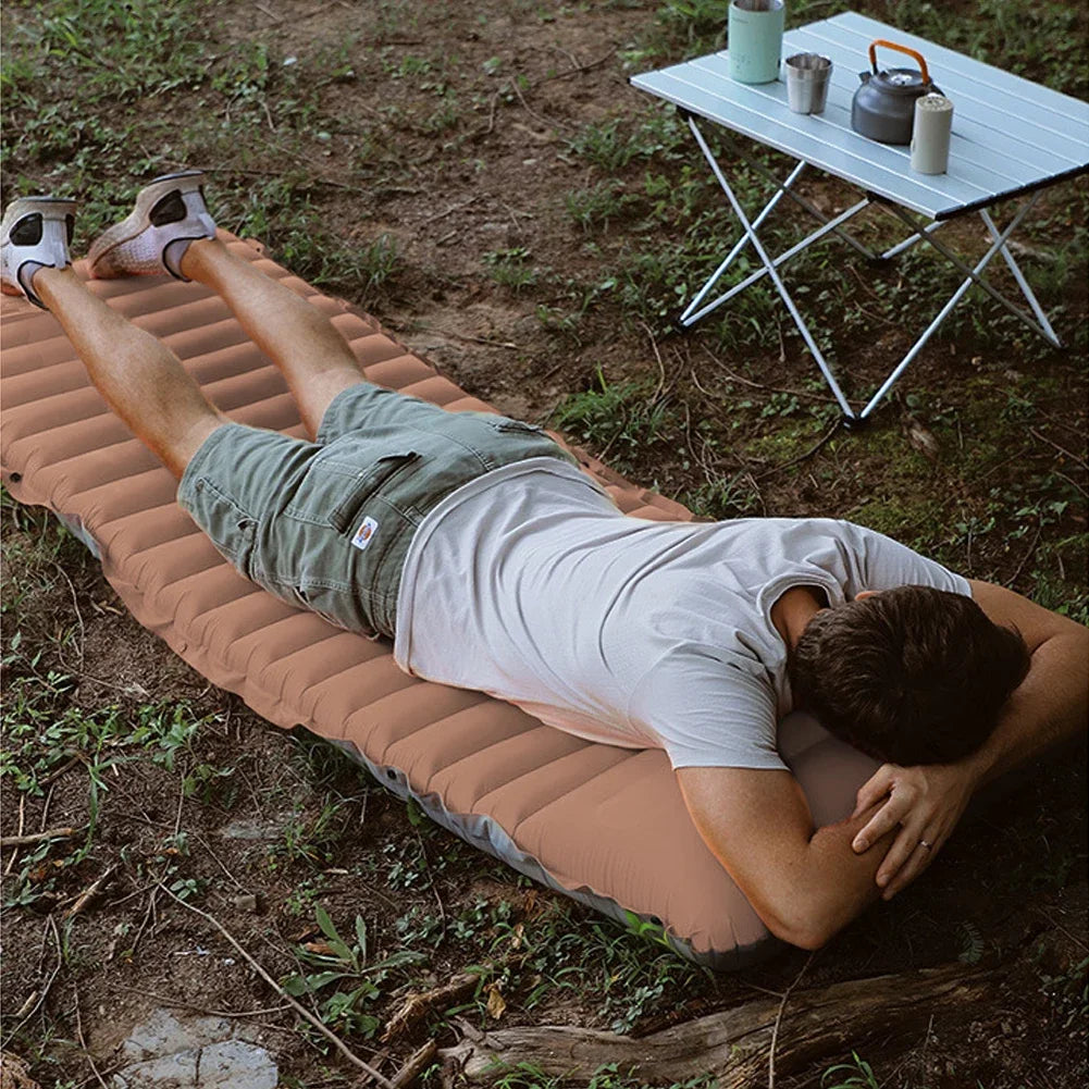 AZURAOKEYCN Ultralight Camping Mat With Pump Pillow Outdoors