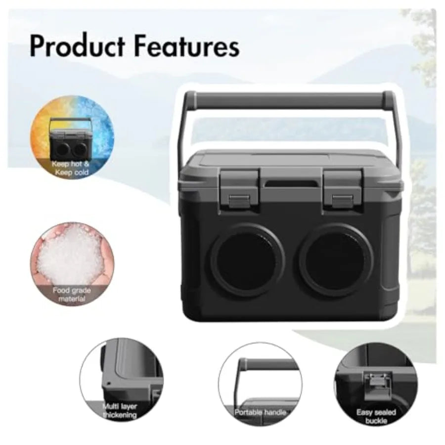 Camp Cooler With Bluetooth Speaker Outdoor Portable Ice Retention