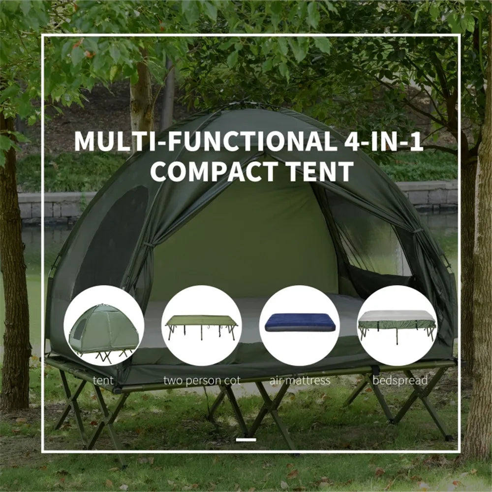 Elenxs Portable Folding Pop Up Off Ground Camping Bed