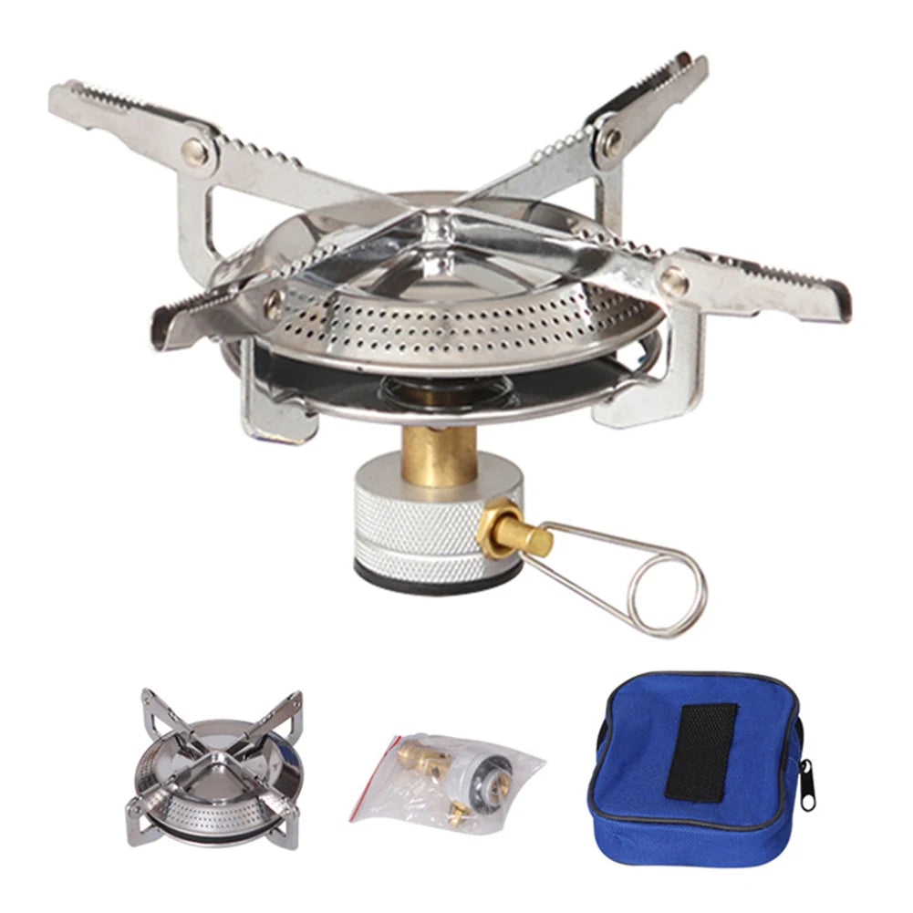 Shunmaii Portable Gas Stove With Adjustable Flame Storage Bag