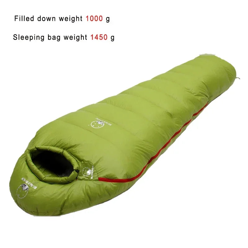 BlackSnow Goose Down Mummy Sleeping Bag For Winter Camping