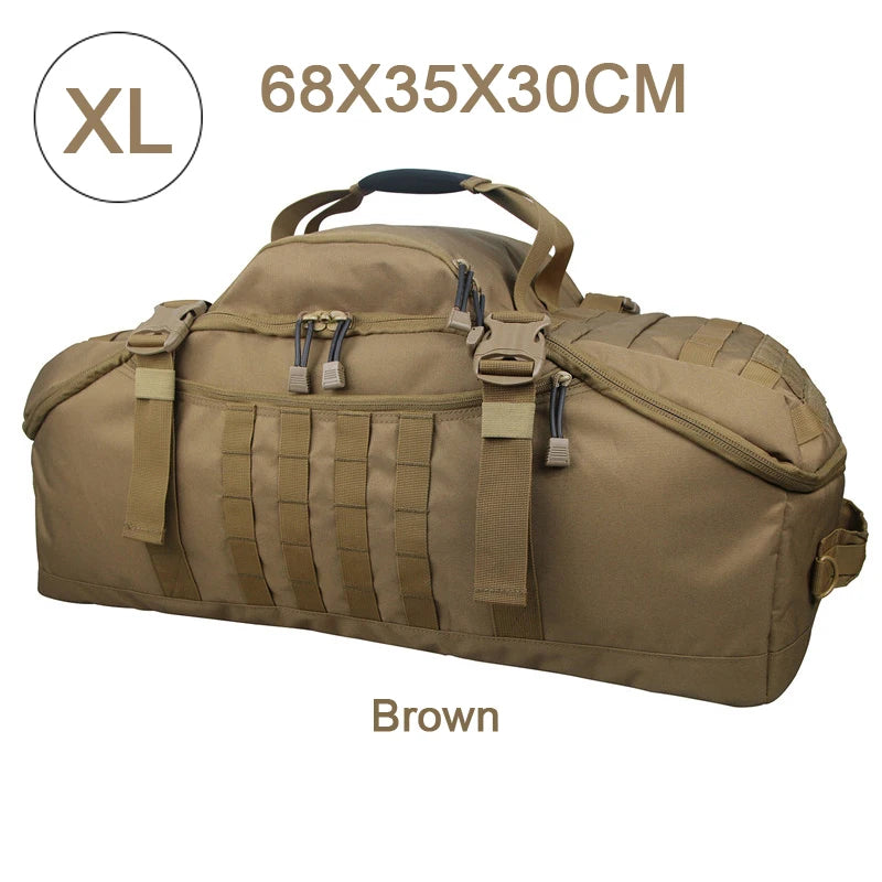 QCN Tactical Travel Bag Molle Duffle for Camping and Hiking