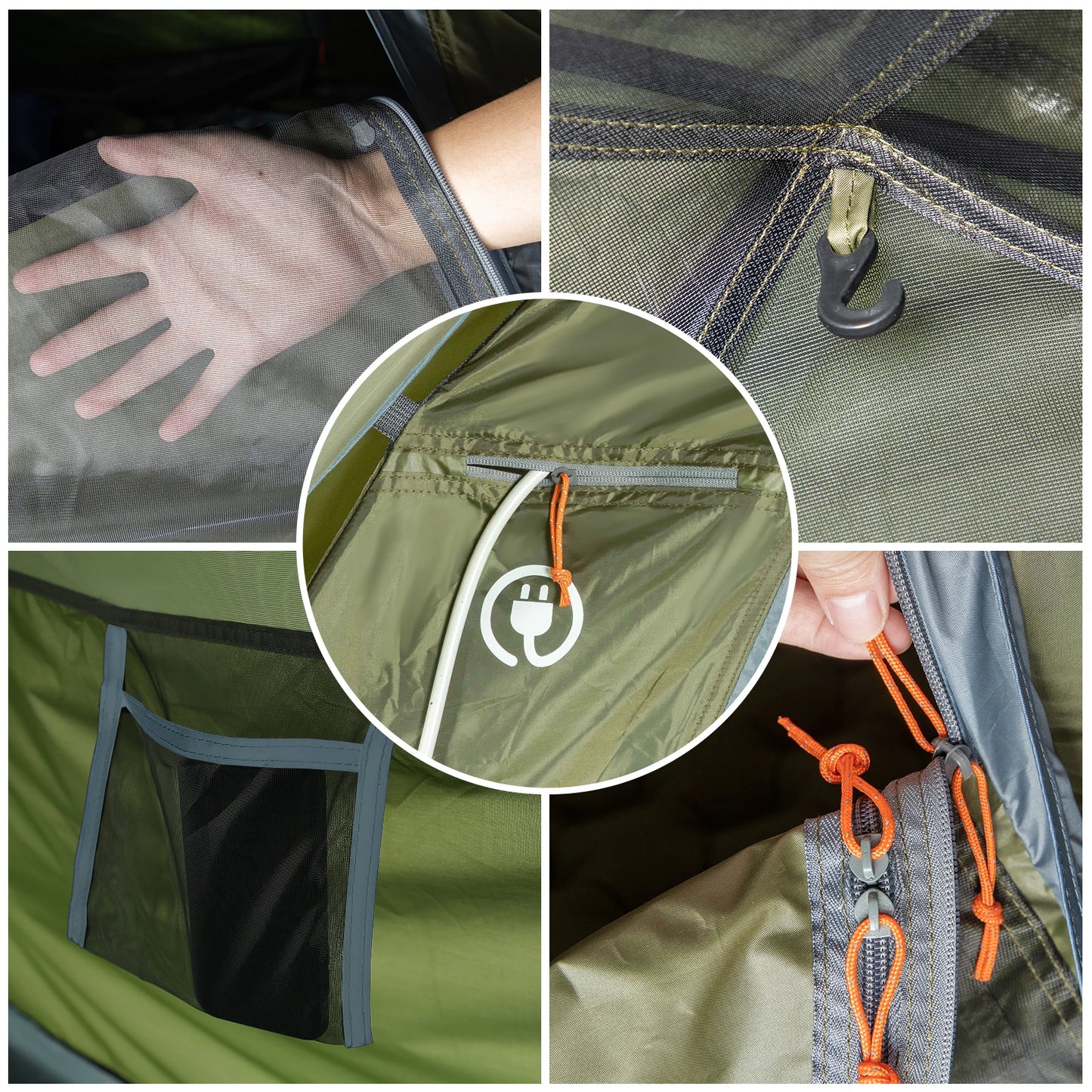 Night Cat Waterproof Double Layer Camping Tent With Rainfly