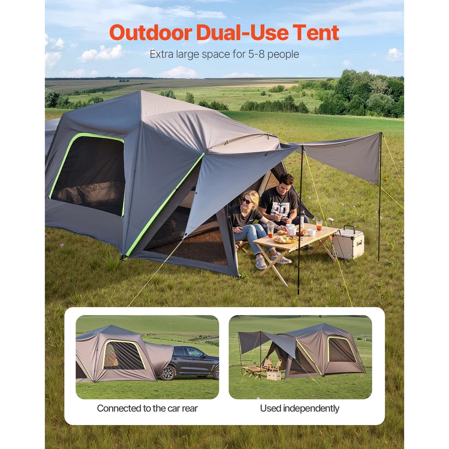 SucceBuy SUV Tent For Camping Waterproof With Shade Awning