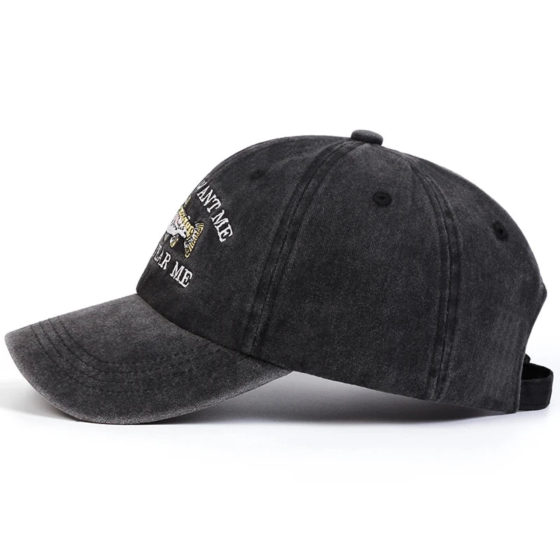 Zhejiang Unisex Letter Fish Print Baseball Cap Sunscreen