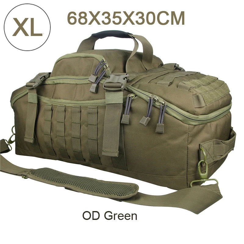 QCN Tactical Travel Bag Molle Duffle for Camping and Hiking