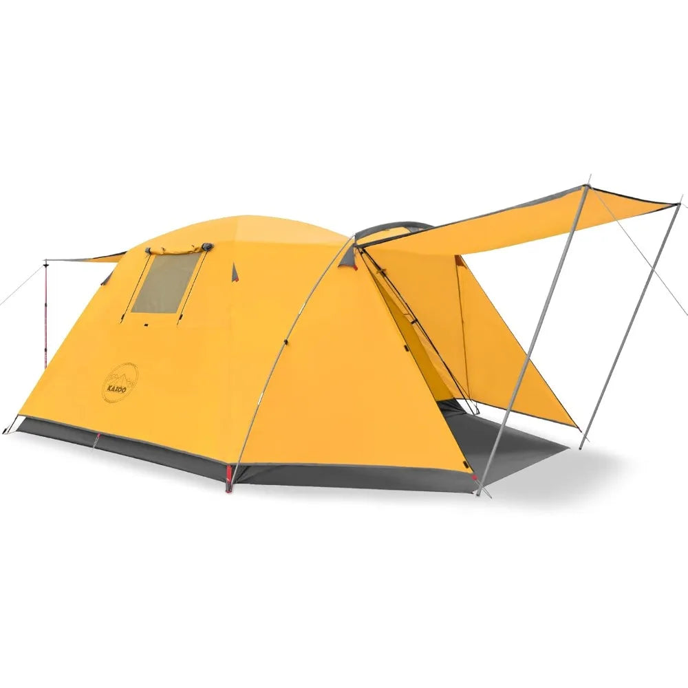 Building Waterproof Family Camping Tent With Porch Canopy