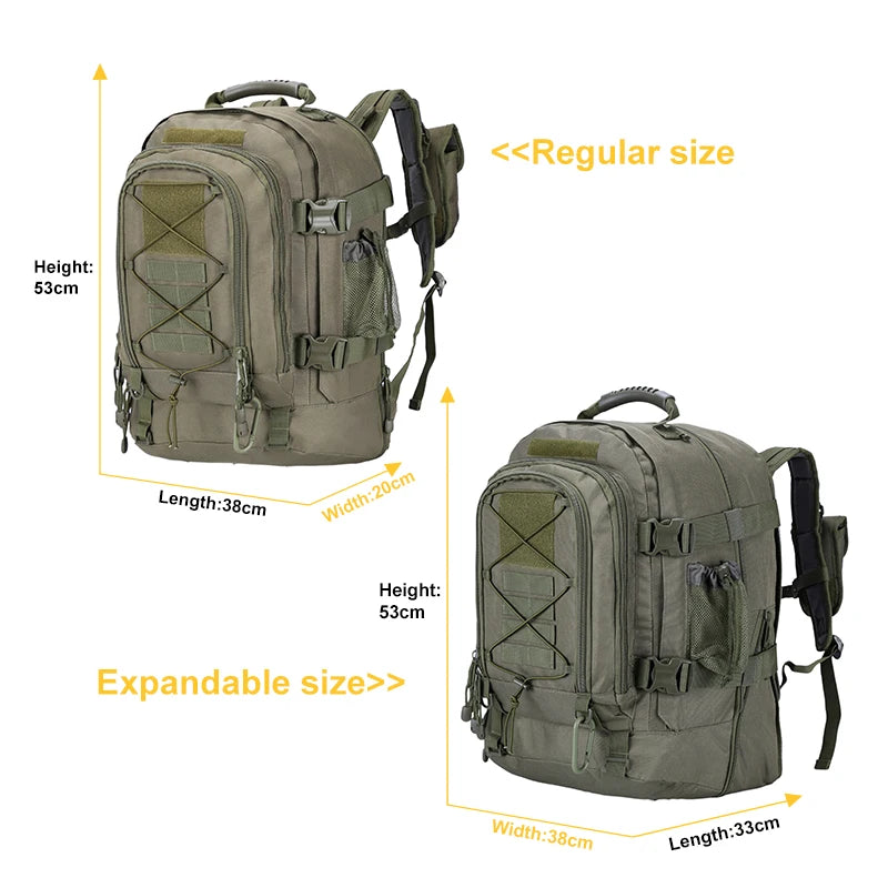 JD Performance Gear Tactical Backpack With Molle For Hiking