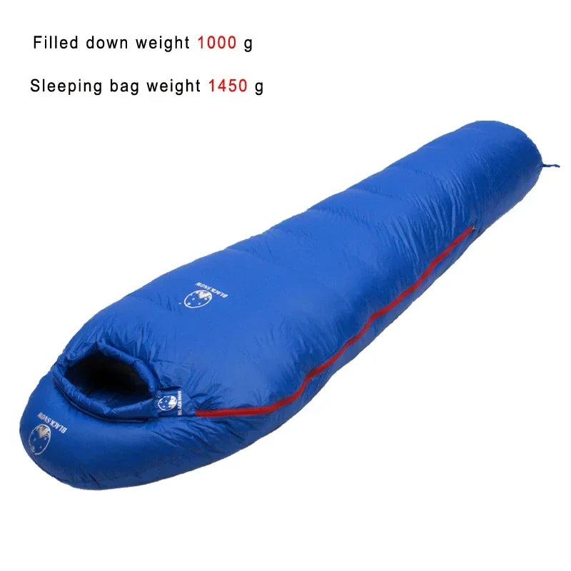 BlackSnow Goose Down Mummy Sleeping Bag For Winter Camping
