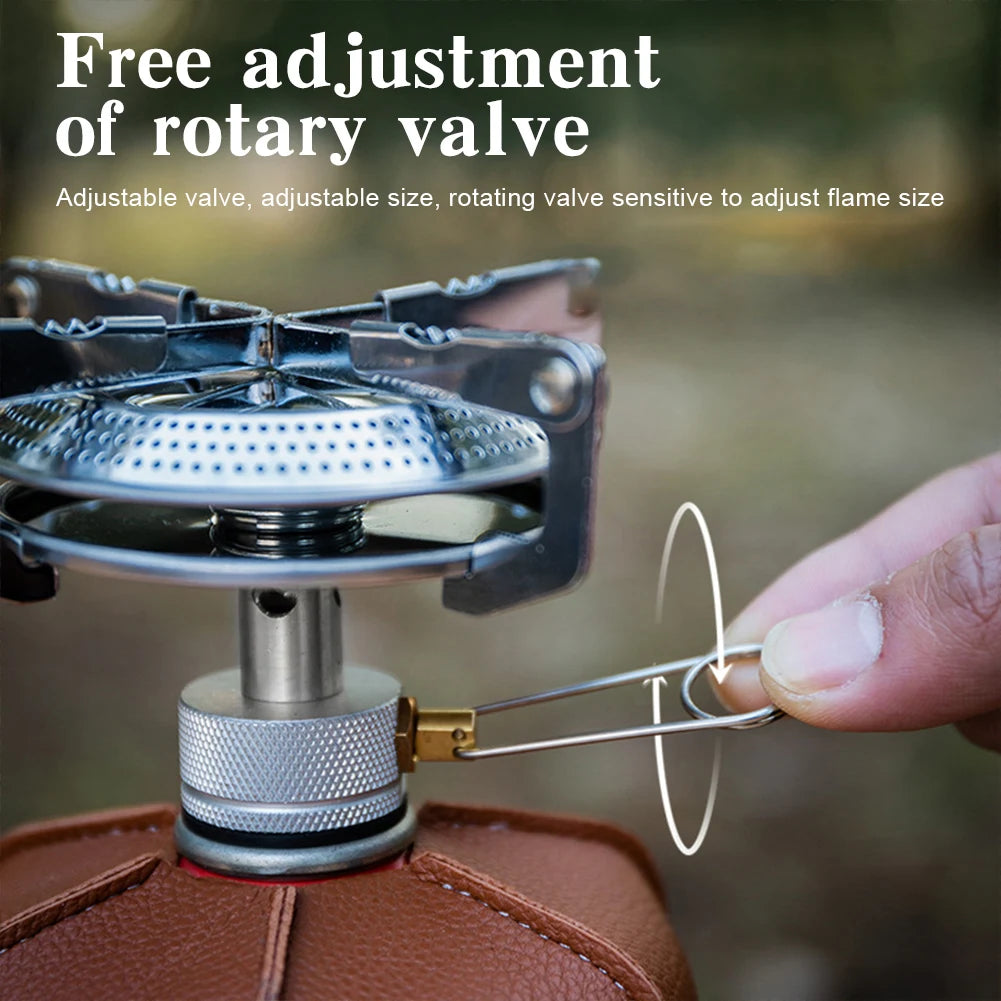 Shunmaii Portable Gas Stove With Adjustable Flame Storage Bag