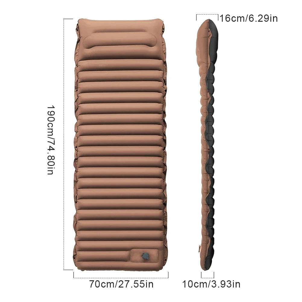 AZURAOKEYCN Ultralight Camping Mat With Pump Pillow Outdoors