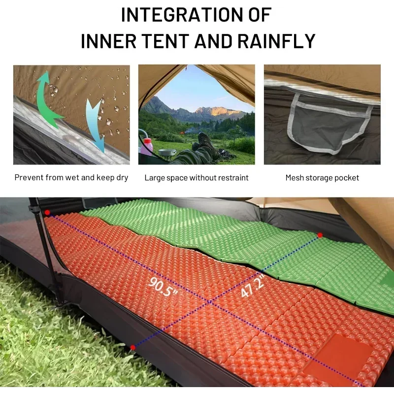 Ultralight 3 Season Backpacking Two Person Cabin Tent